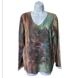 Alberto Makali  embellished sweater angora blend colorful Size XL